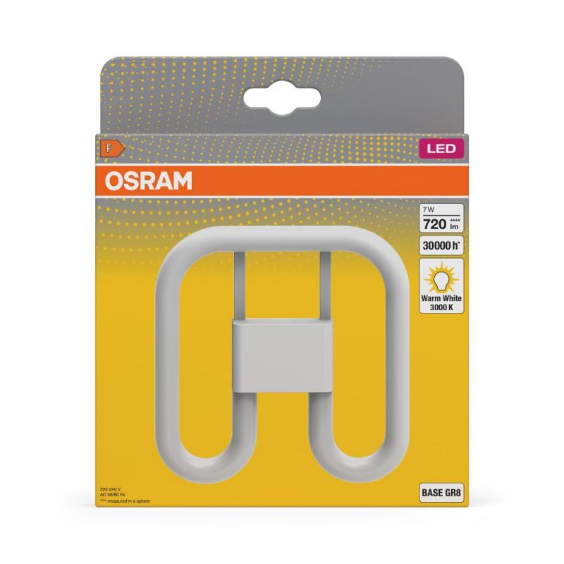 Osram DULUX GR8 SQ16 EM & AC LED Kompaktlampe 2Pin 7W wie 16W 3000K warmweiß